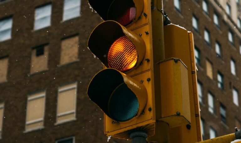 running yellow light