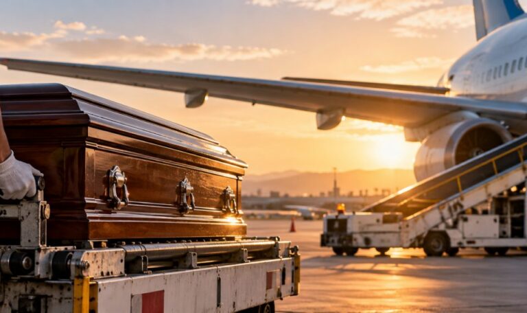 Ataúd en un aeropuerto: cuánto cuesta repatriar un cuerpo a México