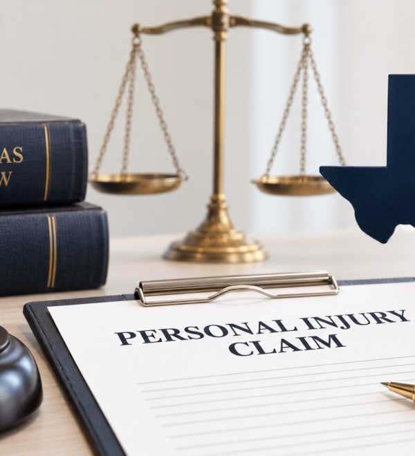 Reclamo por lesiones junto al mapa de Texas: cuánto vale mi caso de accidente